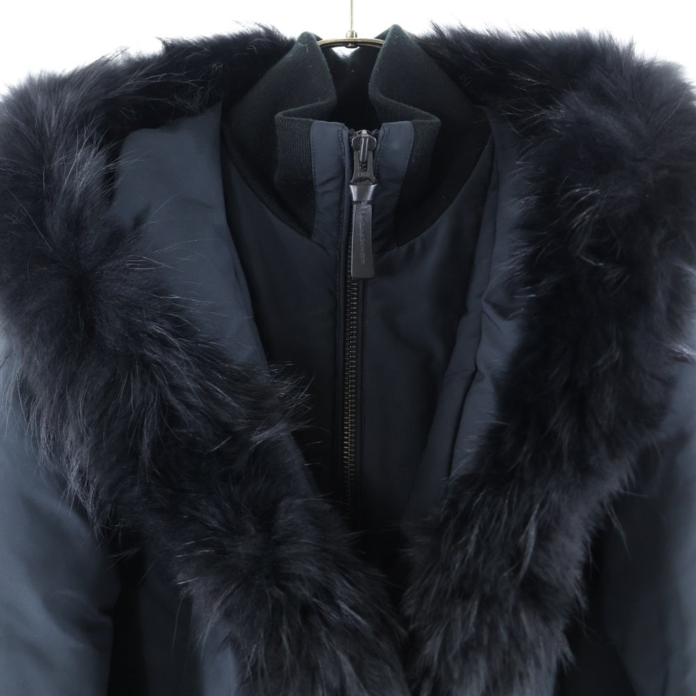MACKAGE(マッカージュ) ADALI ラビットファー ダブルジップ ダウン コート レディース ブラック CLMKFW17-D60