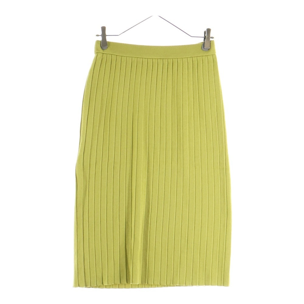 MUVEIL(ミュベール) MUVEIL ミュベール ハイゲージ リブニット ロングスカート イエロー MW83KS001