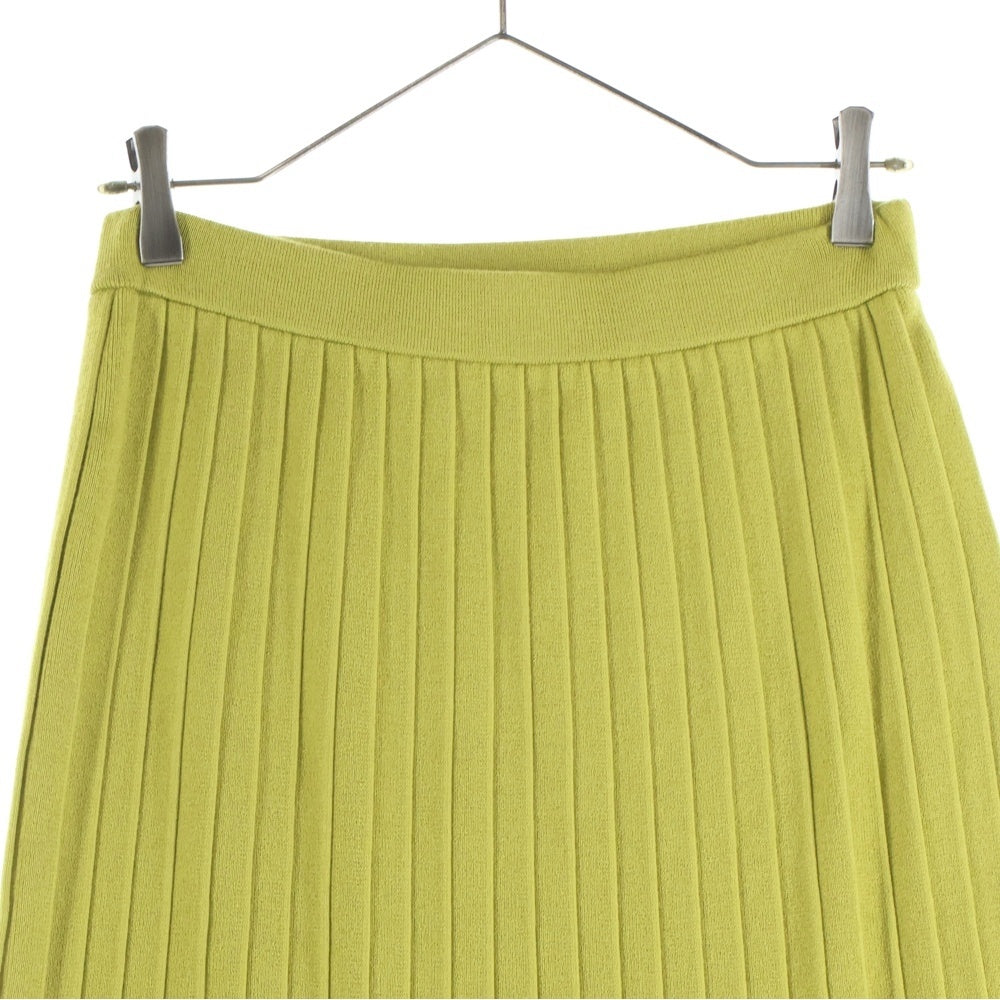 MUVEIL(ミュベール) MUVEIL ミュベール ハイゲージ リブニット ロングスカート イエロー MW83KS001