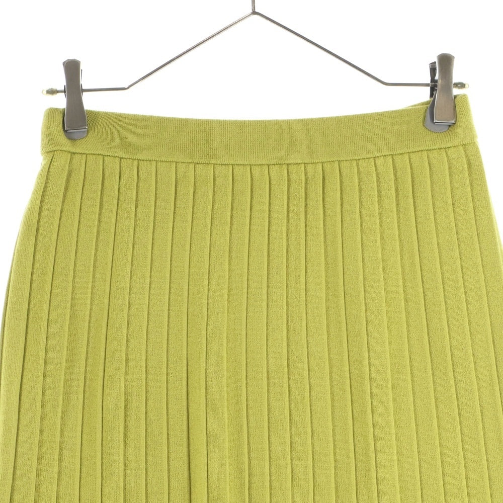 MUVEIL(ミュベール) MUVEIL ミュベール ハイゲージ リブニット ロングスカート イエロー MW83KS001