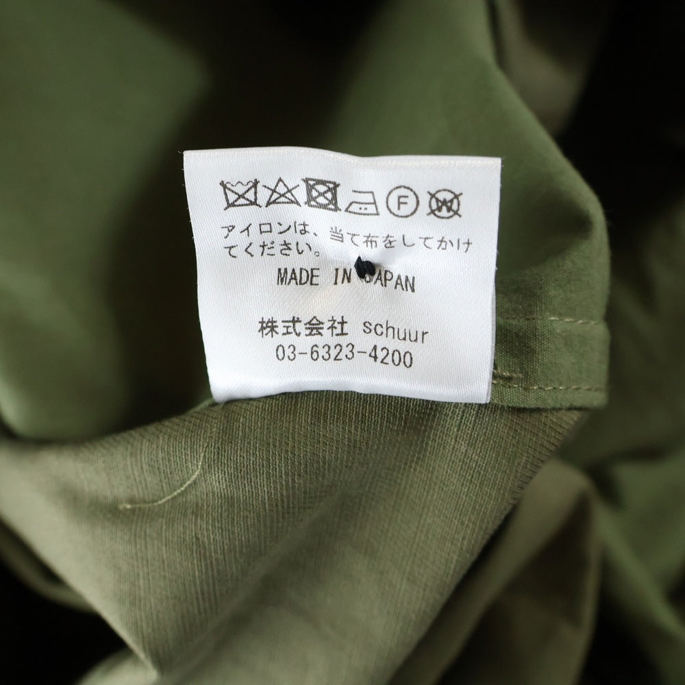 sneeuw(スニュウ) 24AW サイドライン 切り替え コットン リネン トレンチコート レディース グリーン SNW30-09