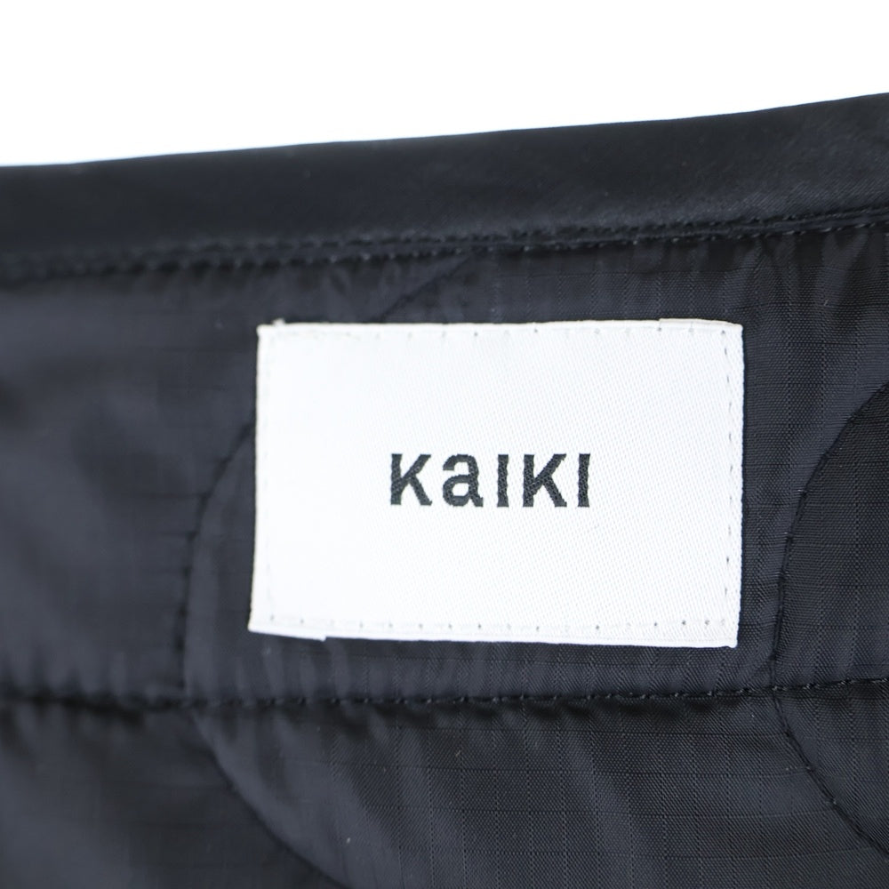 NO BRAND(ノーブランド) KAIKI 23AW ウェーブ キルティング ロング ライナー コート レディース ブラック KA232-QU