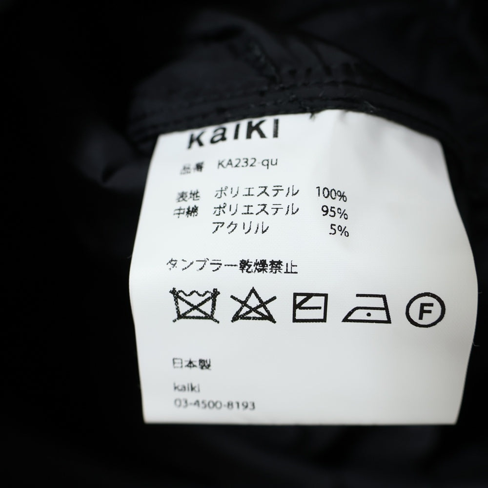 NO BRAND(ノーブランド) KAIKI 23AW ウェーブ キルティング ロング ライナー コート レディース ブラック KA232-QU