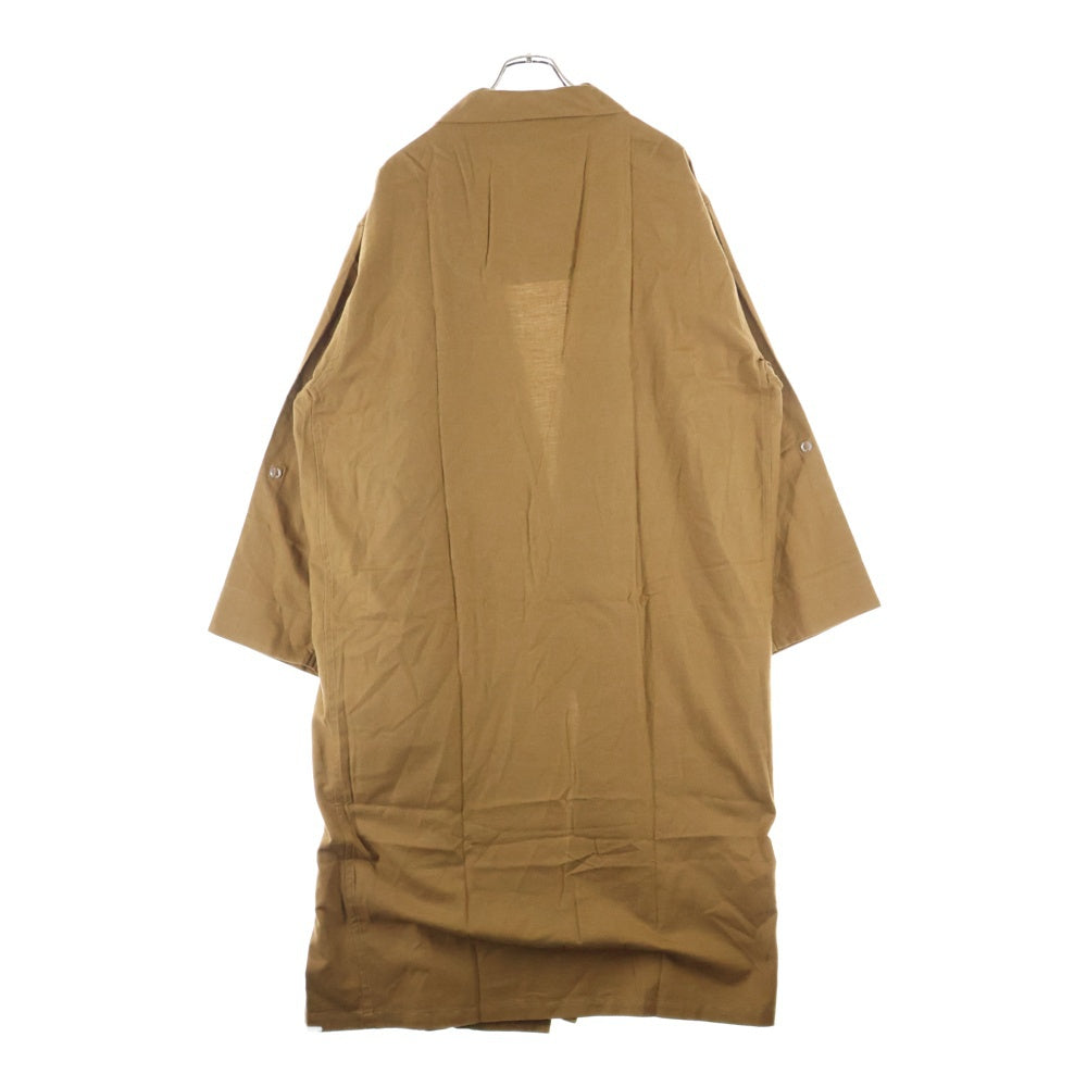 NO BRAND(ノーブランド) NOWHAW ノウハウ 21AW MOOD GOWN コットン ツイル ムード ガウン コート ブラウン P-382-H