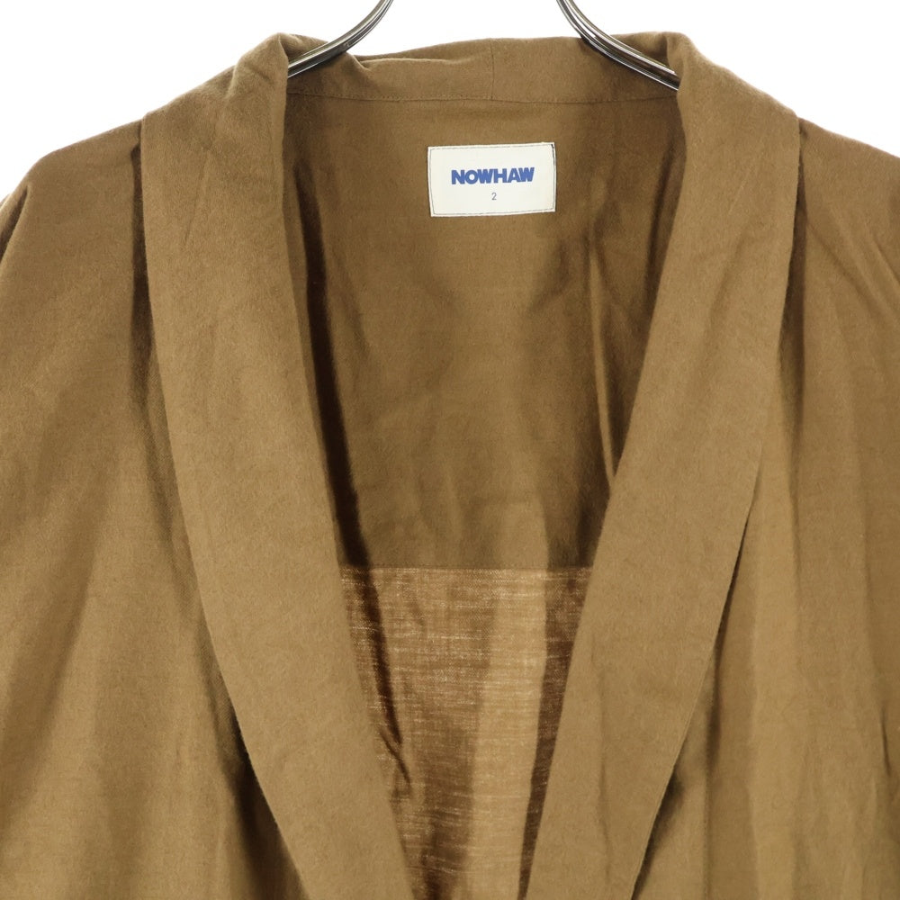 NO BRAND(ノーブランド) NOWHAW ノウハウ 21AW MOOD GOWN コットン ツイル ムード ガウン コート ブラウン P-382-H
