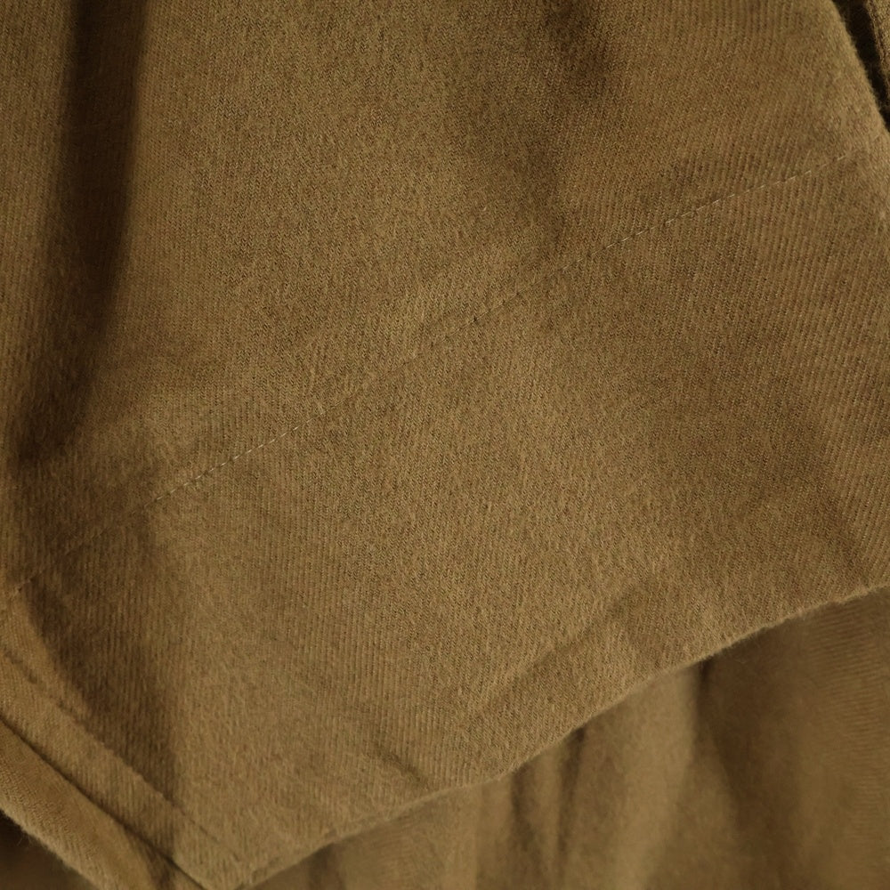 NO BRAND(ノーブランド) NOWHAW ノウハウ 21AW MOOD GOWN コットン ツイル ムード ガウン コート ブラウン P-382-H