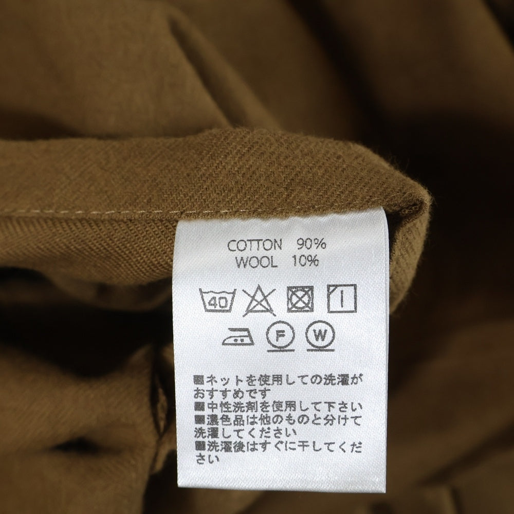 NO BRAND(ノーブランド) NOWHAW ノウハウ 21AW MOOD GOWN コットン ツイル ムード ガウン コート ブラウン P-382-H