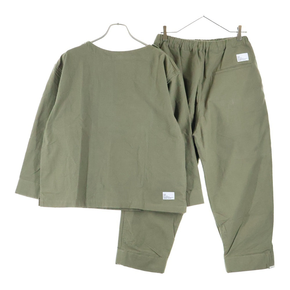 NOWHAW(ノウハウ) 17AW MILITARY WOK PAJAMA ミリタリー ワーク 長袖トップス ジョガー パンツ パジャマ セットアップ カーキ P-S180-H
