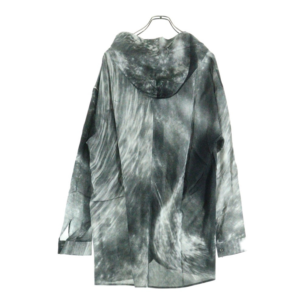 prasthana(プラスターナ) PRASTHANA プラスターナ 24SS HOODED OVER SHIRT フーデッド オーバー 長袖シャツ グレー P-1801002