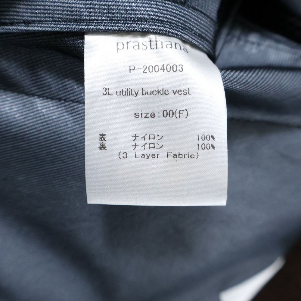 PRASTHANA(プラスターナ) 25SS 3L UTILITY BUCKLE VEST スリーエル ユーティリティ バックル メッシュ ベスト グレー P-2004003