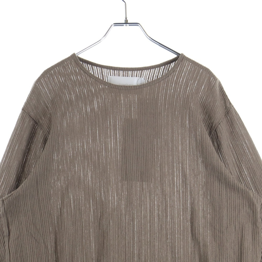 PRASTHANA(プラスターナ) 24AW BASE LAYER ROUND NECK ベース レイヤー ラウンドネック 長袖Tシャツ カットソー ブラウン P-1902002B
