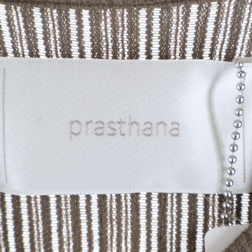 PRASTHANA(プラスターナ) 24AW BASE LAYER ROUND NECK ベース レイヤー ラウンドネック 長袖Tシャツ カットソー ブラウン P-1902002B