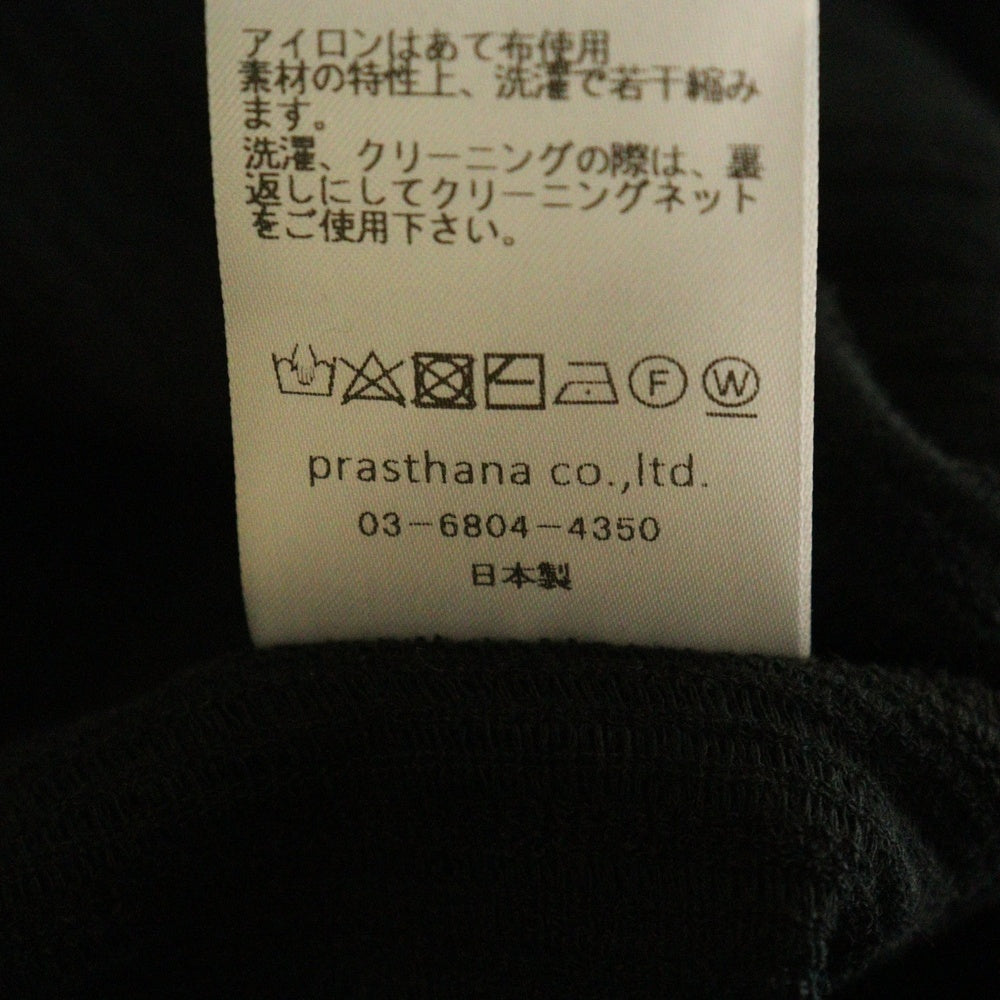 PRASTHANA(プラスターナ) 24AW BASE LAYER TURTLE NECK ベース レイヤー タートルネック 長袖Tシャツ カットソー ブラック P-1902001B