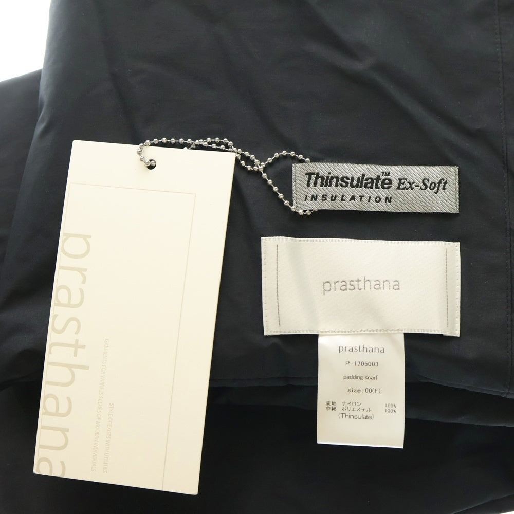 PRASTHANA(プラスターナ) 23AW PADDING SCARF パディング ナイロン テック スカーフ ブラック P-1705003
