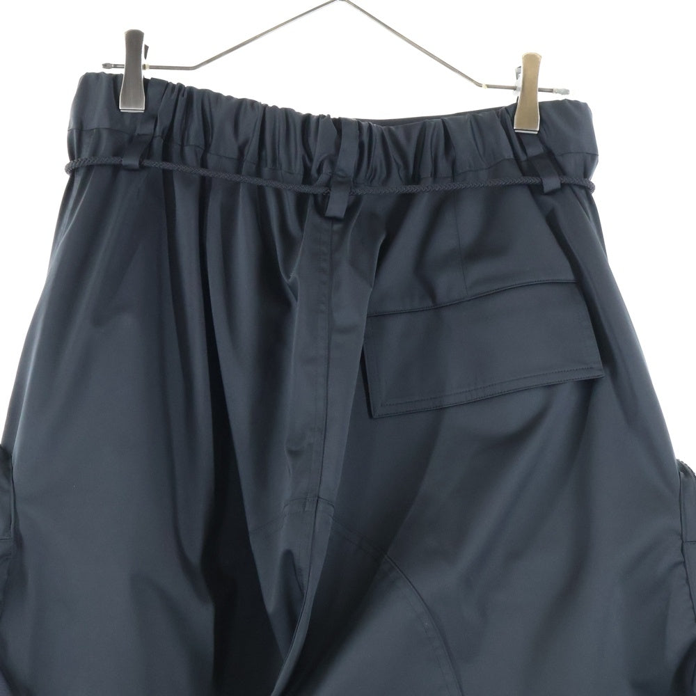 PRASTHANA(プラスターナ) 23SS FORM 7 CARGO PANTS フォーム 7 ドローストリング ナイロン カーゴパンツ ブラック P-1603002