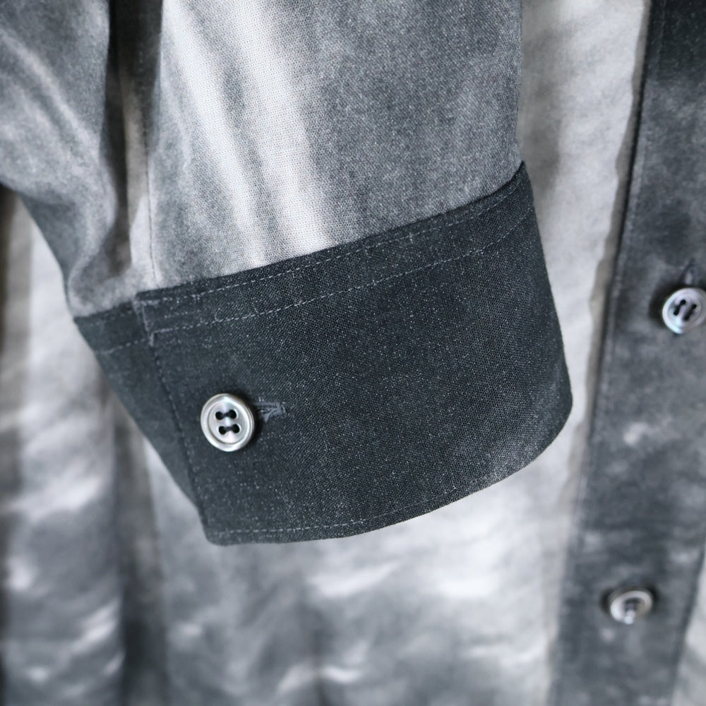 prasthana(プラスターナ) PRASTHANA プラスターナ 24SS HOODED OVER SHIRT フーデッド オーバー 長袖シャツ グレー P-1801002