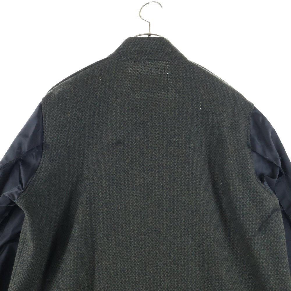 PRASTHANA(プラスターナ) 23AW LC3 FIELD JACKET スタンドカラー カットオフ スリーブ ウール コート カーキ P-1704003