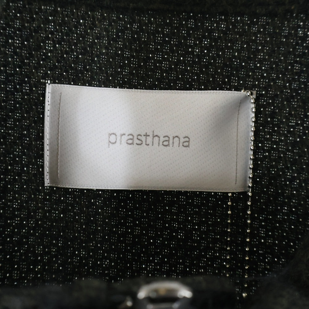 PRASTHANA(プラスターナ) 23AW LC3 FIELD JACKET スタンドカラー カットオフ スリーブ ウール コート カーキ P-1704003