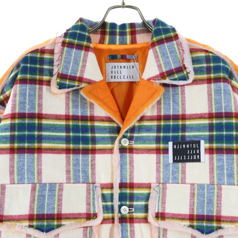 JUVENILE HALL ROLL CALL(ジュヴェナイルホールロールコール) 24AW NC KTG SHIRT JACKET カットオフ キルティング シャツ ジャケット マルチカラー 2133