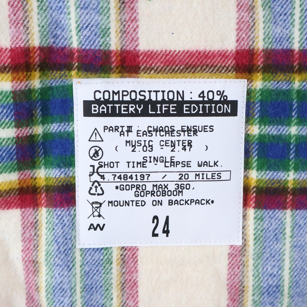 JUVENILE HALL ROLL CALL(ジュヴェナイルホールロールコール) 24AW NC KTG SHIRT JACKET カットオフ キルティング シャツ ジャケット マルチカラー 2133