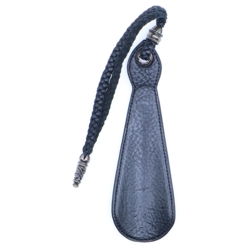 CHROME HEARTS(クロムハーツ) SHOE HORN SML シューホーン レザー靴べら ブラック/シルバー