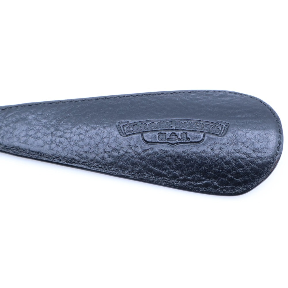 CHROME HEARTS(クロムハーツ) SHOE HORN SML シューホーン レザー靴べら ブラック/シルバー