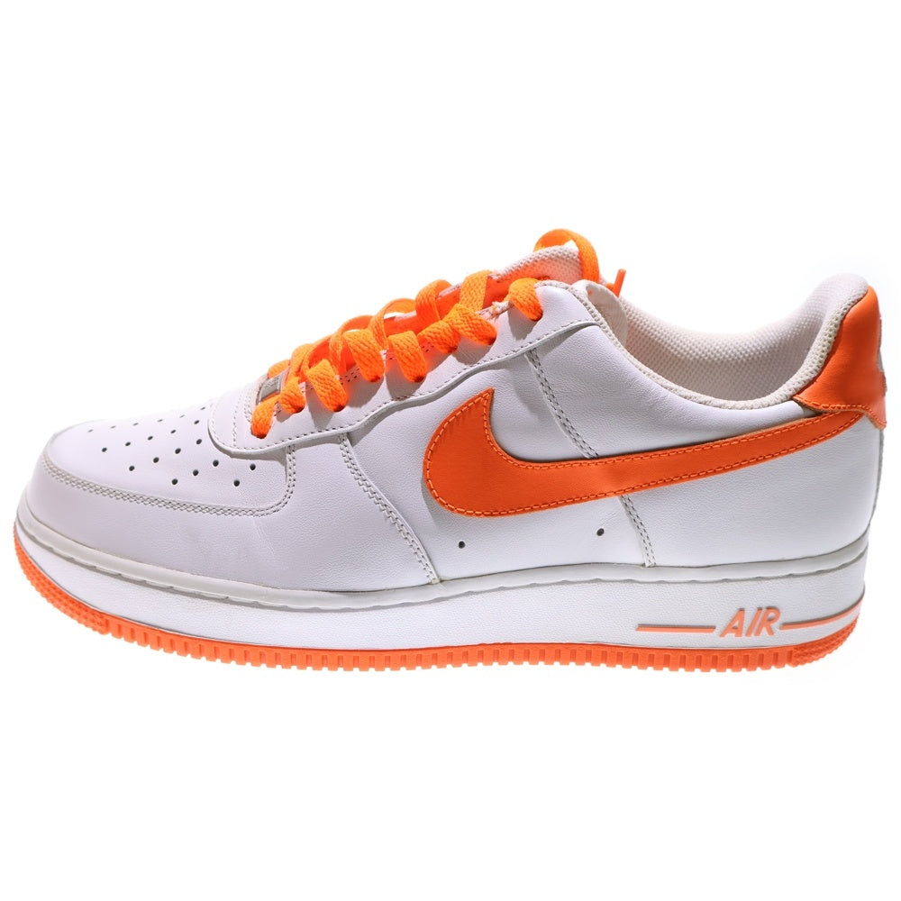 NIKE(ナイキ) AIR FORCE 1 LOW WHITE TOTAL ORANGE エア フォース ホワイト トータル オレンジ ローカットスニーカー ホワイト/オレンジ US9.5/27.5cm 488298-113