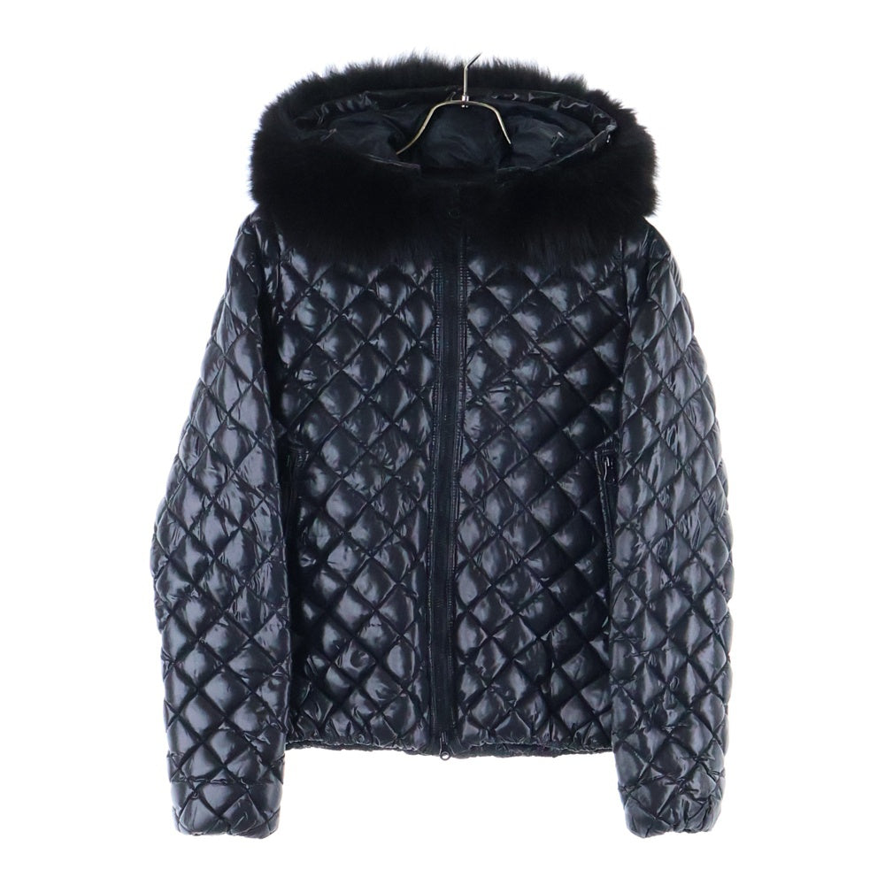 DUVETICA(デュベティカ) ADIA ファー付き ダウンジャケット ブラック D.038.00/1035. レディース