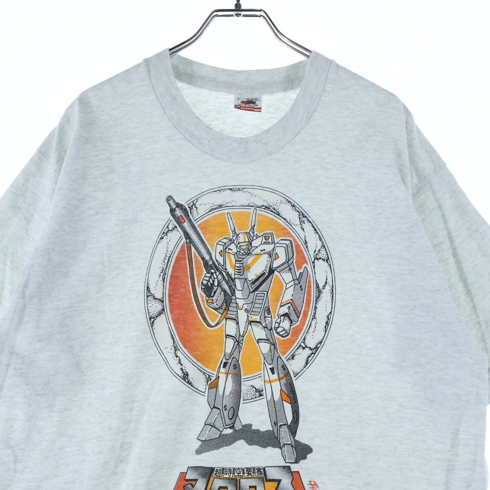 VINTAGE(ヴィンテージ) 80-90S VINTAGE ROBOTECH MACROSS TEE ヴィンテージ 超時空要塞マクロス フロントプリントTシャツ 半袖クルーネックカットソー グレー
