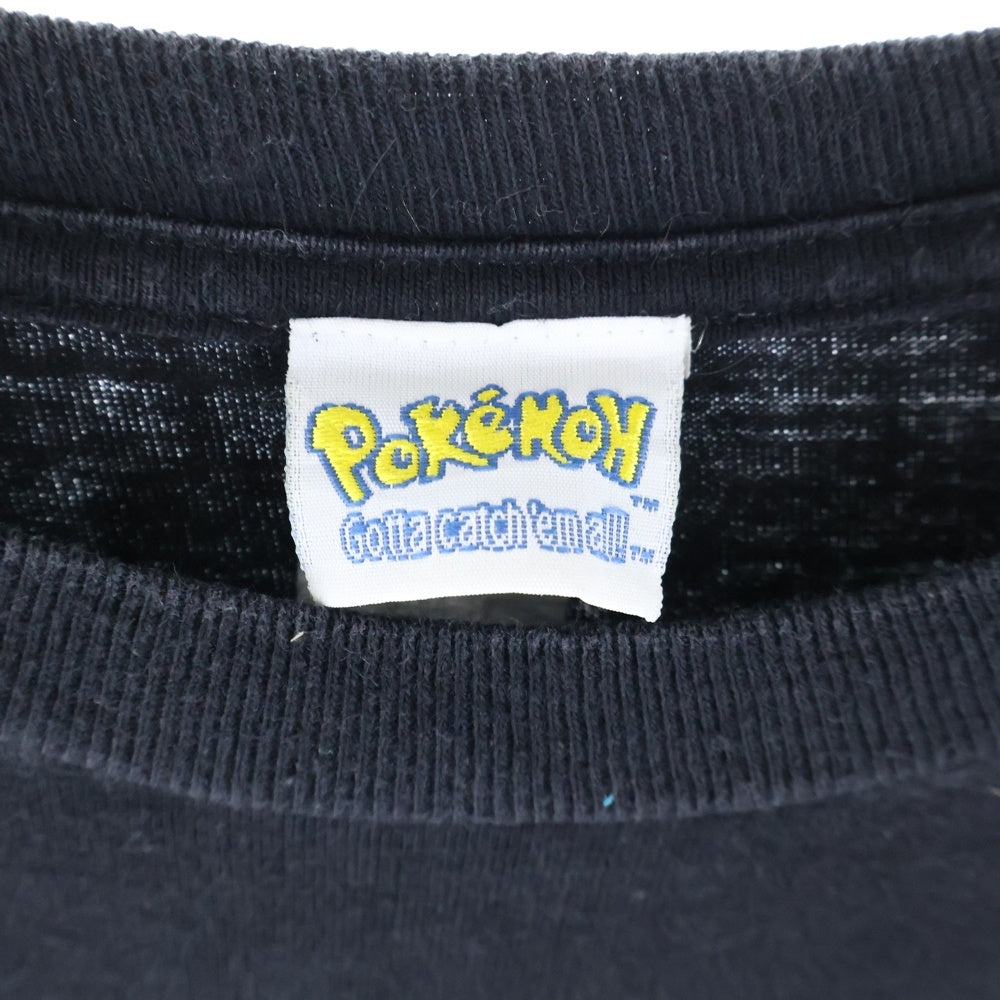 VINTAGE(ヴィンテージ) 90S VINTAGE POKEMON 1999 TEE ヴィンテージ ポケットモンスター サトシ ピカチュウ プリントTシャツ 半袖クルーネックカットソー ブラック