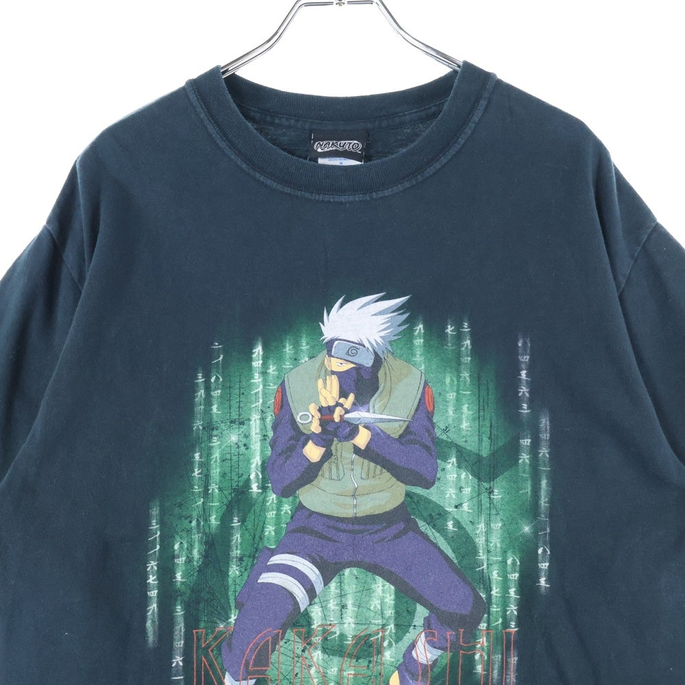 VINTAGE(ヴィンテージ) 00S VINTAGE NARUTO HATAKE KAKASHI 2002 TEE ヴィンテージ ナルト はたけカカシ フロントプリントTシャツ 半袖クルーネックカットソー ブラック