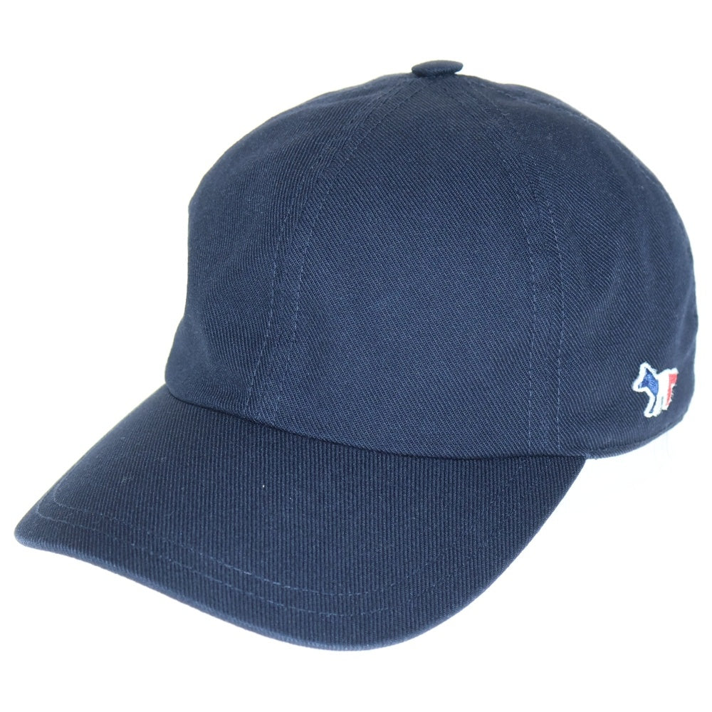 MAISON KITSUNE(メゾンキツネ) CAP 6P TRICOLOR FOX PATCH フォックスデザインパッチ アジャスター 6パネル キャップ 帽子 ブラック EU06100WW0007