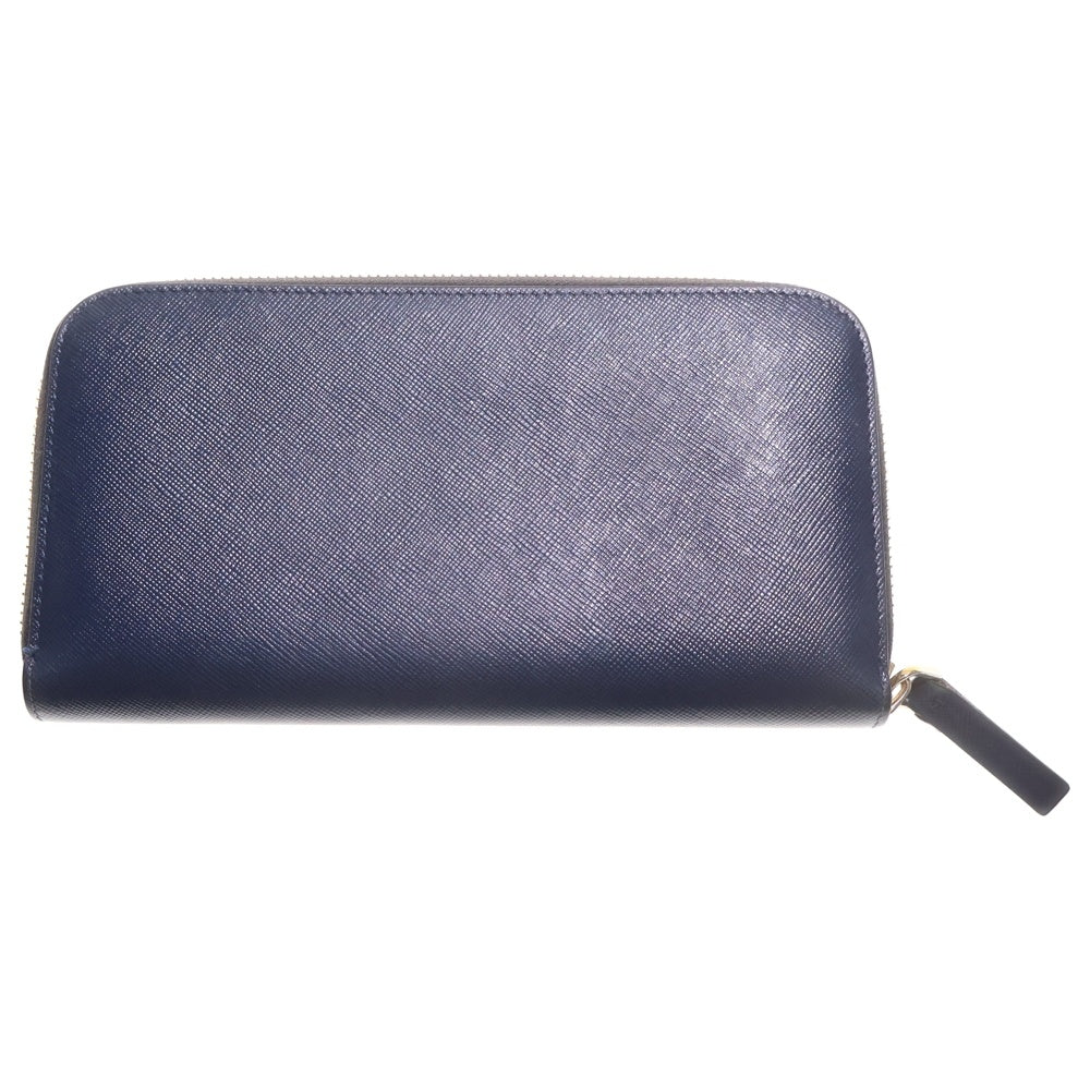 MARNI(マルニ) ロゴデザイン ラウンドジップ ロングウォレット 長財布 ネイビー