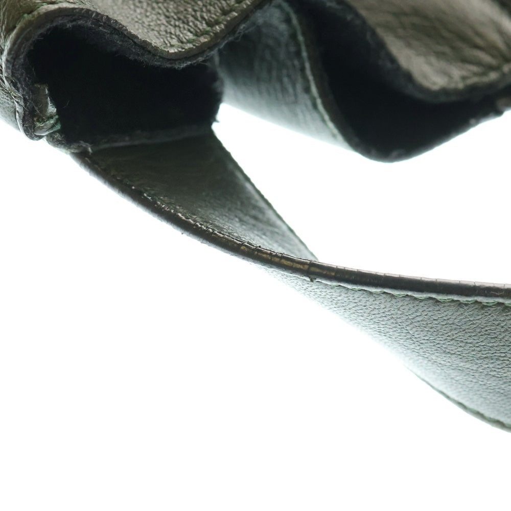 MARNI(マルニ) 八の字ジップアップ ジップライン ロゴデザイン ハンドバッグ ショルダーバッグ グリーン