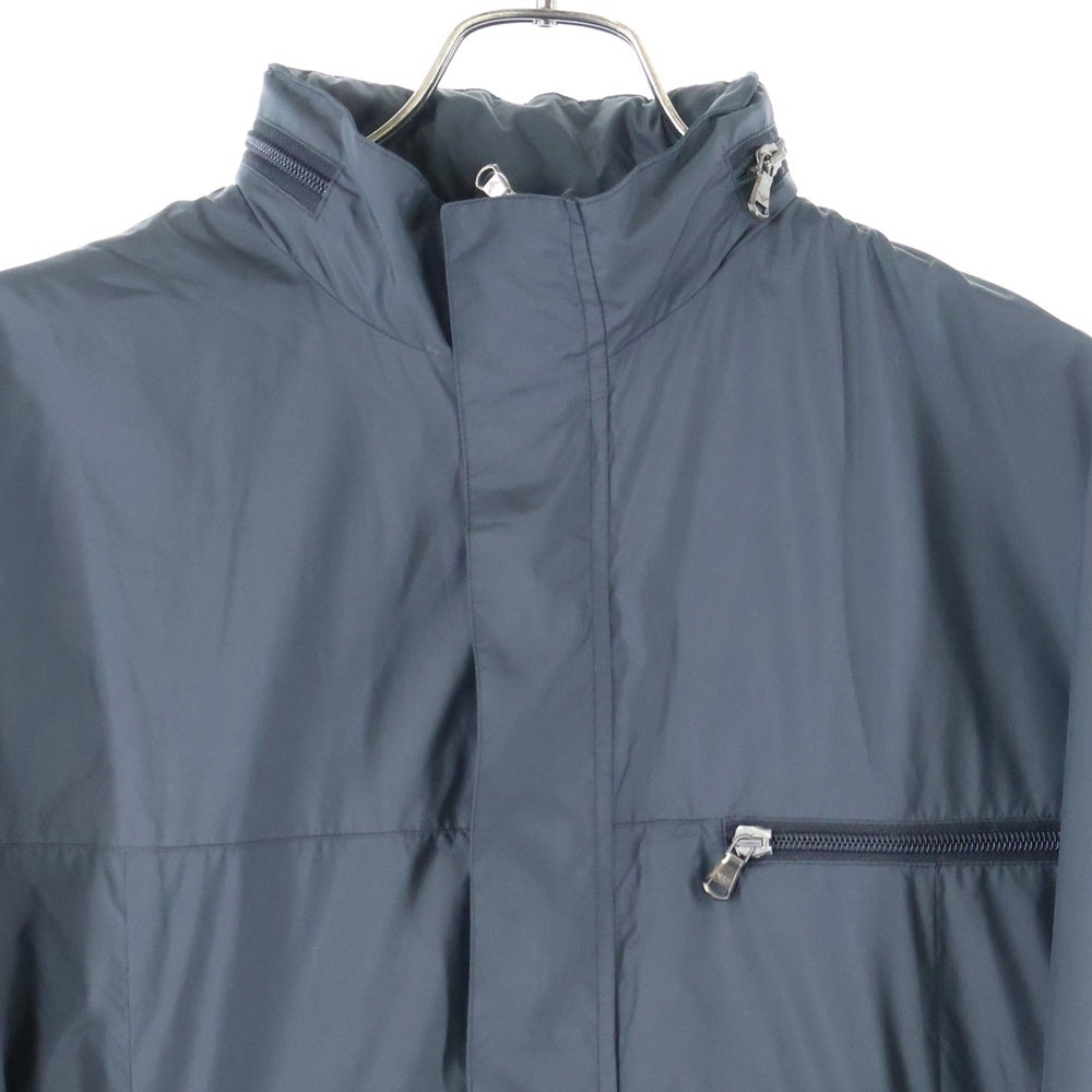 ARMANI(アルマーニ) マルチポケット ジップアップ ナイロンコート ブラック