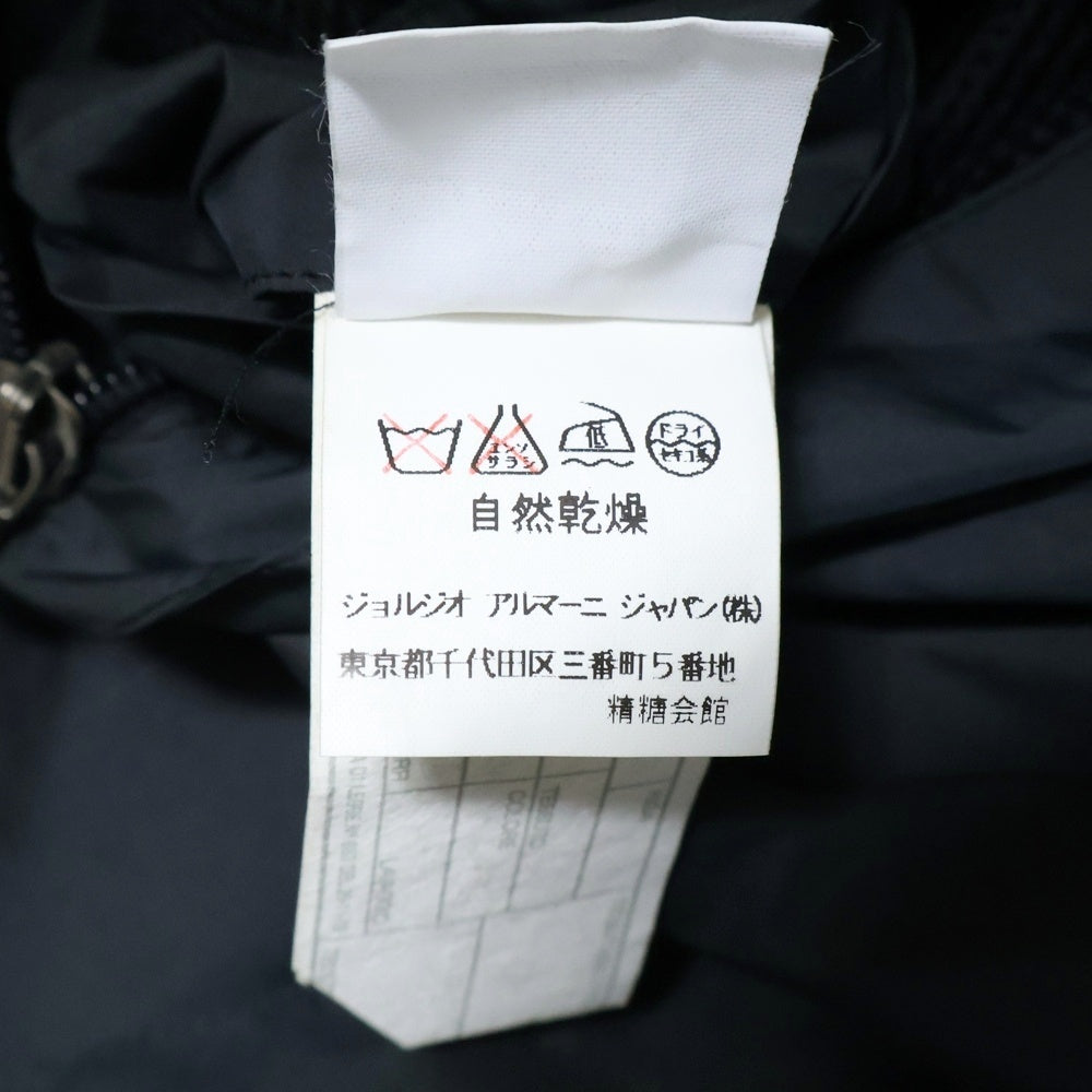 ARMANI(アルマーニ) マルチポケット ジップアップ ナイロンコート ブラック