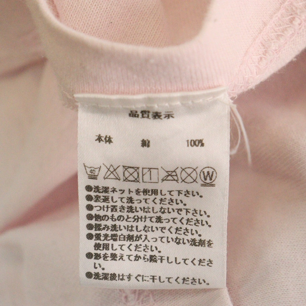 NO BRAND(ノーブランド) DISNEY ディズニー ミッキー フロントプリント 半袖Tシャツ カットソー ピンク