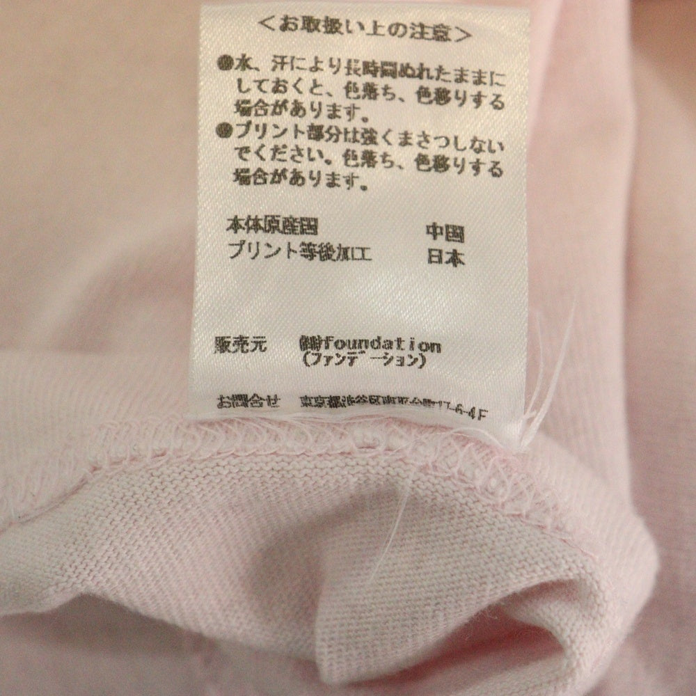 NO BRAND(ノーブランド) DISNEY ディズニー ミッキー フロントプリント 半袖Tシャツ カットソー ピンク