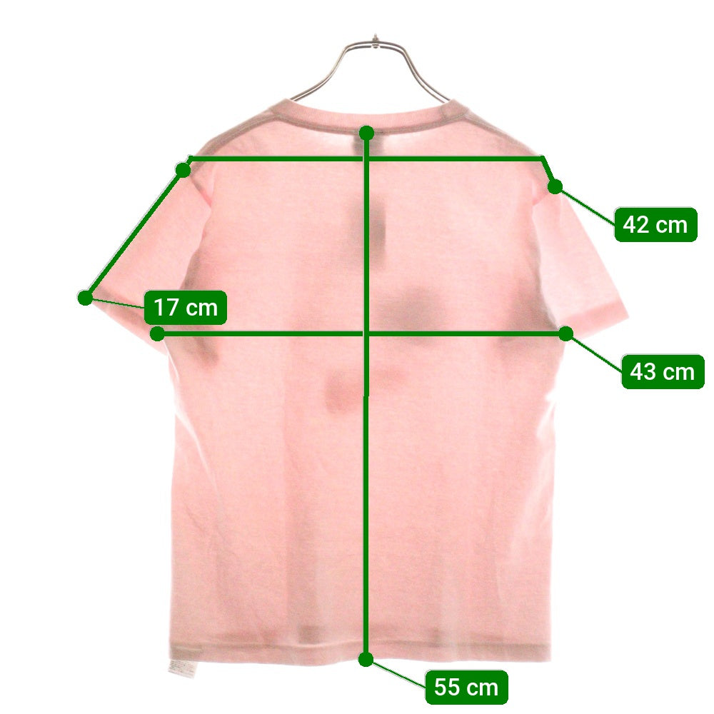 NO BRAND(ノーブランド) DISNEY ディズニー ミッキー フロントプリント 半袖Tシャツ カットソー ピンク