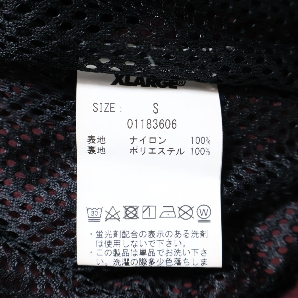 X-LARGE(エクストララージ) TRACK PANT サイドライン ドローストリング ナイロン トラックパンツ バーガンディー 01183606