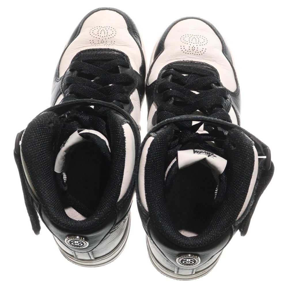 NIKE(ナイキ) ×STUSSY AIR FORCE 1 MID BLACK AND LIGHT BONE ステューシー エアフォース ミッドカットスニーカー レディース ブラック/ホワイト US5/23.5cm DJ7840-002