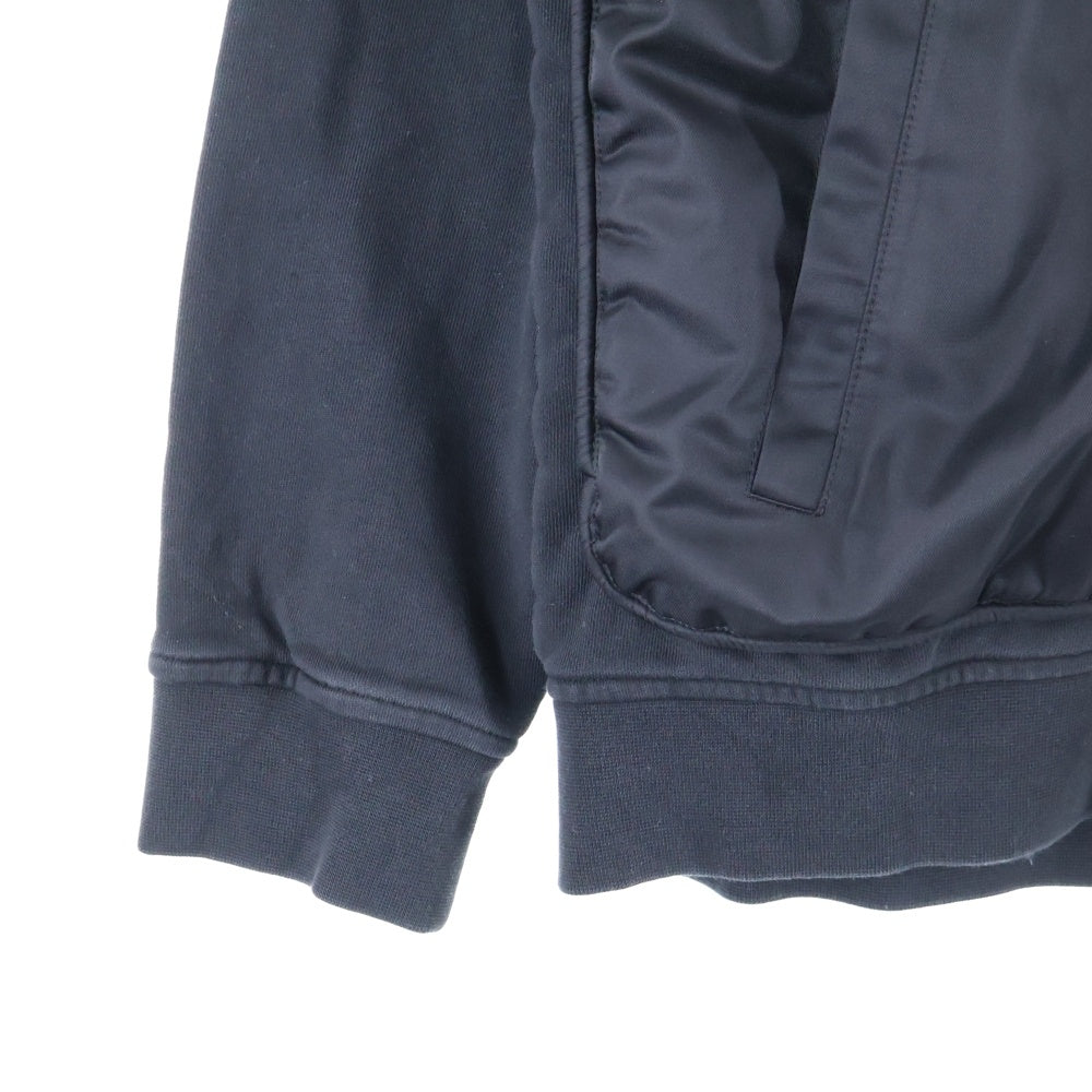 DIESEL BLACK GOLD(ディーゼルブラックゴールド) 異素材ポケット スウェット ジップアップパーカー ブラック