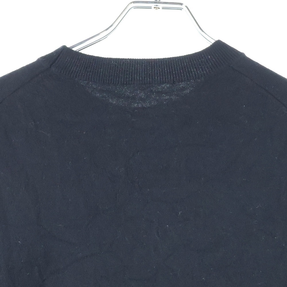 DSQUARED2(ディースクエアード) 18SS サイドジップデザイン クルーネック ウールニット セーター ブラック S74HA0853 S16147