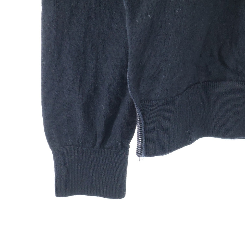 DSQUARED2(ディースクエアード) 18SS サイドジップデザイン クルーネック ウールニット セーター ブラック S74HA0853 S16147