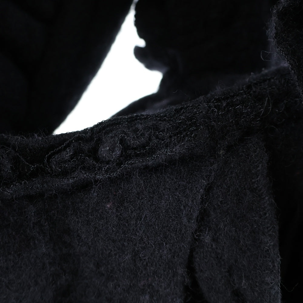 COMME des GARCONS COMME des GARCONS(コムデギャルソンコムデギャルソン) 22AW ウール ラッフル トリム キャミワンピース ドレス レディース ブラック RJ-A003 AD2022