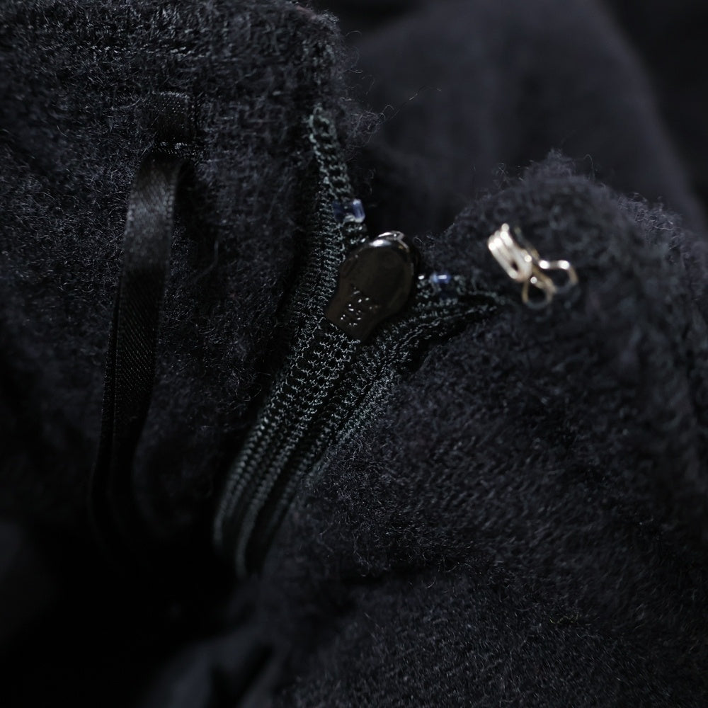 COMME des GARCONS COMME des GARCONS(コムデギャルソンコムデギャルソン) 22AW ウール ラッフル トリム キャミワンピース ドレス レディース ブラック RJ-A003 AD2022