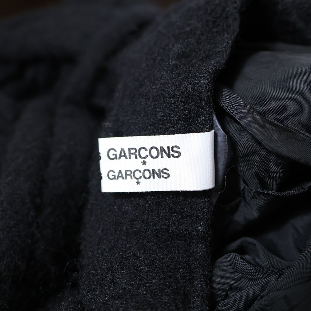 COMME des GARCONS COMME des GARCONS(コムデギャルソンコムデギャルソン) 22AW ウール ラッフル トリム キャミワンピース ドレス レディース ブラック RJ-A003 AD2022