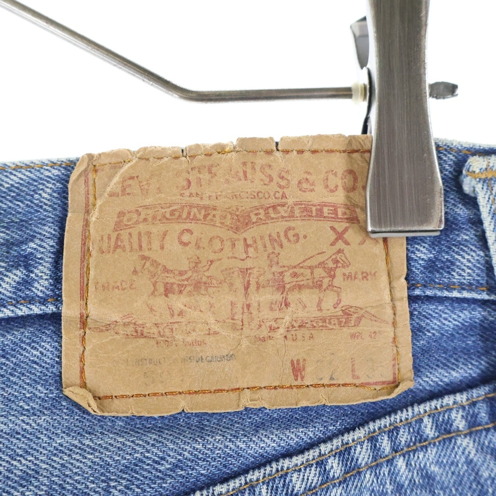 Levi's(リーバイス) 70S VINTAGE 501 66後期 両面スモールe ボタン裏6 ボタンフライストレートデニムパンツ ジーンズ インディゴ