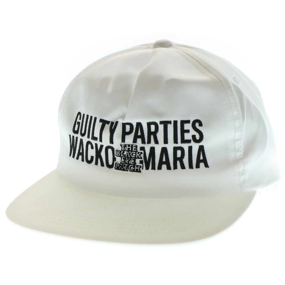 WACKO MARIA(ワコマリア) ×THE BLACK EYE PATCH 6 PANEL CAP ザブラックアイパッチ ロゴ刺繍 6パネルキャップ 帽子 ホワイト