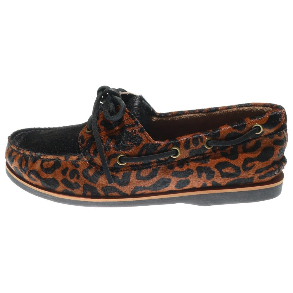 WACKO MARIA(ワコマリア) ×TIMBERLAND LEOPARD CLASSIC BOAT 2 ティンバーランド レオパードデッキシューズ ブラウン US9/27cm 0A5YYB